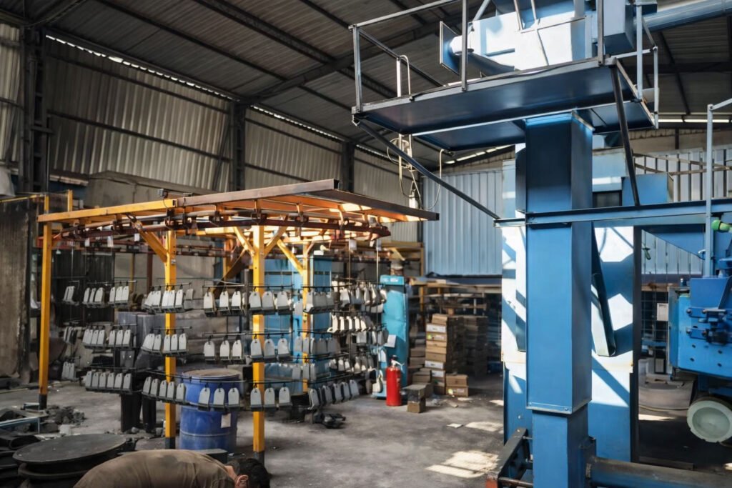 Semi-Automatic Industrial Conveyorised Powder Coating Plant